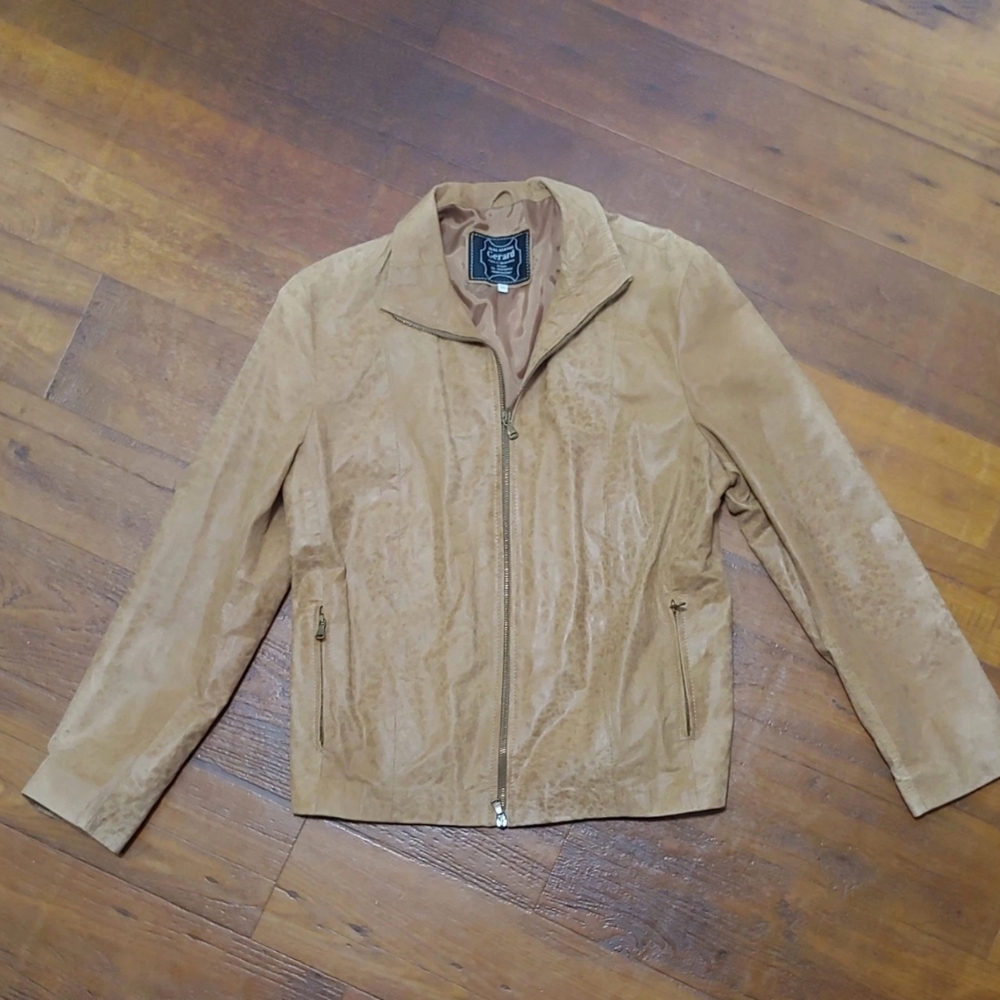 Women's Gerard Lightweight Leather Jacket Made In Italy